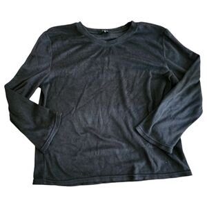 Black faux fleece nightshirt 1X Just love